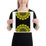 Inverted Mandala Poster - Yellow
